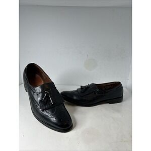 Allen Edmonds Size 13 B Black Leather Arlington Wingtip Kiltie Tassel Loafers